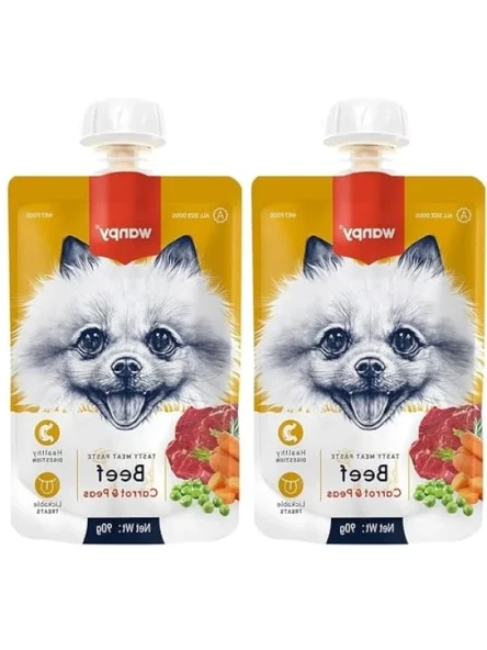 Sığır Etli ve Havuçlu Köpek Et Ezmesi, 90 gr, 2'li Paket ürün görseli 1