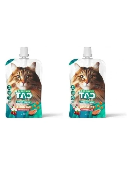 Somon-Kızılcık Aromalı Kedi Et Ezmesi 100 Gr 2'li Paket ürün görseli 1