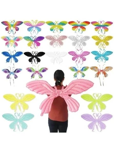 Büyük Boy Sarı Kelebek Kanat Folyo Balon ürün görseli 1