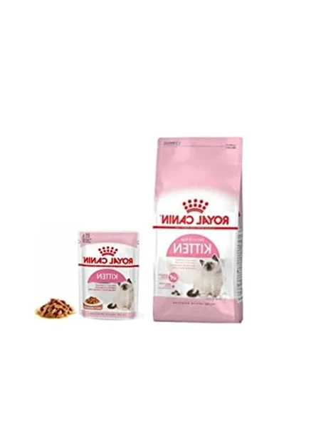 Royal Canin Kitten Yavru Kedi Maması 2 Kg + Royal Canin Kitten Yaş Maması 2 Adet (Original) ürün görseli 1