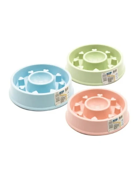 Kaymaz Tabanlı Yavaş Yeme Mama Kabı, Kalp 490 ml ürün görseli 1