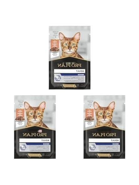 Yetişkin Kediler İçin Somonlu Yaş Kedi Maması, 85 gr. (3 Paket) ürün görseli 1