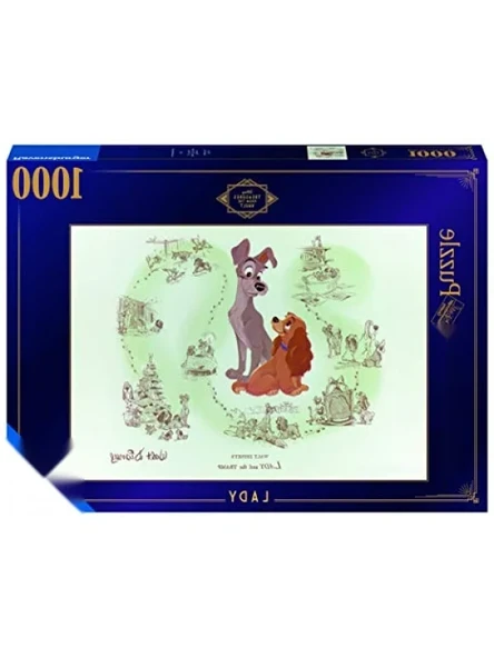 1000 Parça Disney Temalı Leydi ile Sokak Köpeği Yapbozu ürün görseli 1