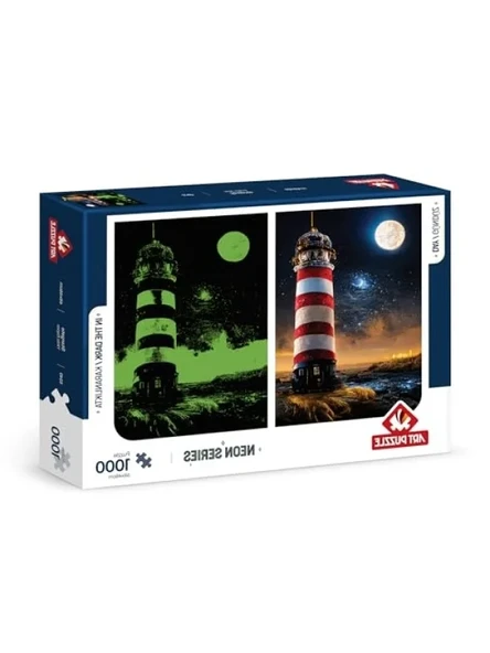 1000 Parça Neon Yıldız Kapısı Puzzle - Gece Parlayan Tasarım ürün görseli 1