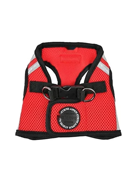 Reflektörlü Yumuşak Yelek Harness - Kırmızı - L Beden ürün görseli 1