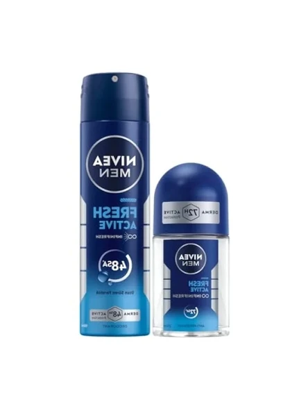 Erkekler İçin Ferahlatıcı Deodorant Seti - Sprey ve Mini Roll-on ürün görseli 1