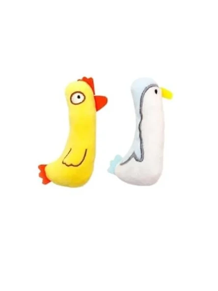 11 Cm Peluş Uzun Boyunlu Tavuk Kedi Oyuncağı ürün görseli 1