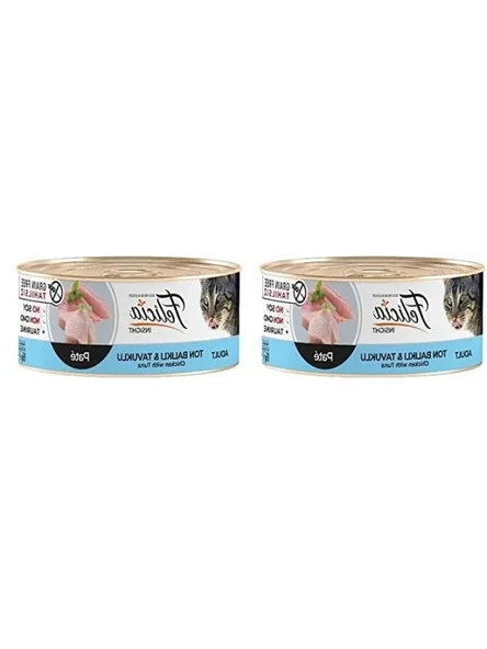 Tahılsız Ton Balıklı-Tavuklu Kıyılmış Kedi Maması (85 gr, 2'li Paket) ürün görseli 1