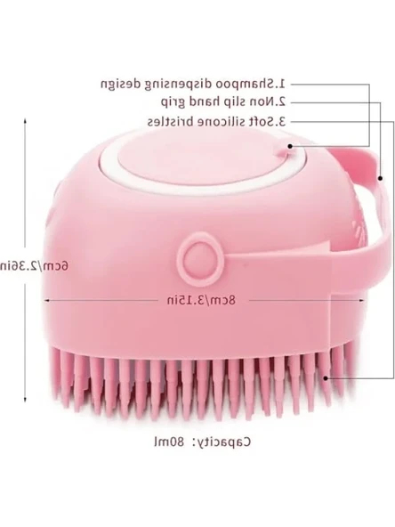 Yumuşak Silikon Evcil Hayvan Banyo Fırçası - Resim 2