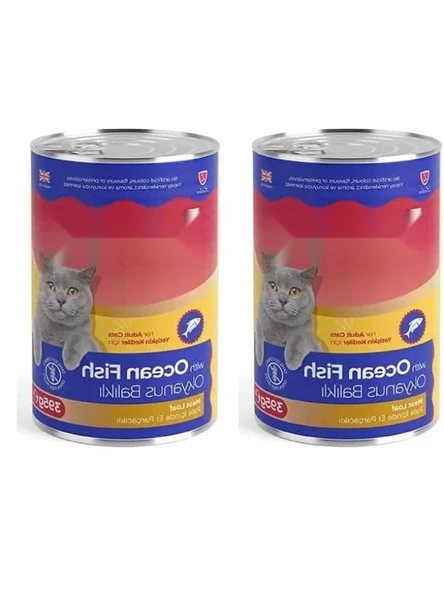 Okyanus Balıklı Yetişkin Kedi Pate Konservesi 395 Gr 2li Paket ürün görseli 1