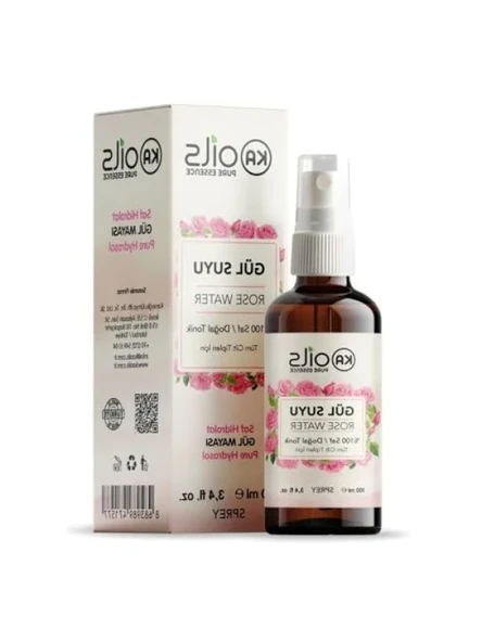 %100 Saf Gül Suyu - 100 ml - Doğal Nemlendirici ve Canlandırıcı Yüz Toniği ürün görseli 1