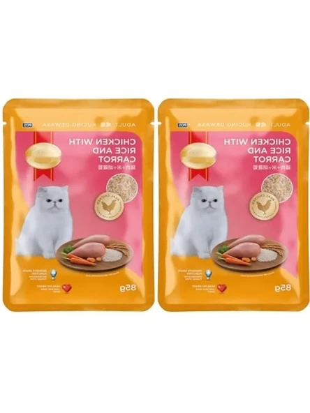 Tavuk ile Pirinç ve Havuç Pouch Maması 85 gr (2 Paket) ürün görseli 1
