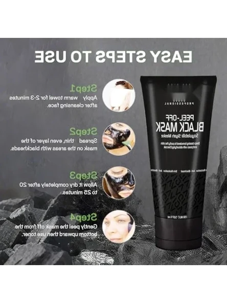 Soyulabilir Siyah Maske - 150 ml - Resim 2
