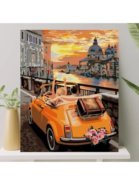 Sayılarla Boyama Tuval Seti Fırça ve Boya Dahil 40x50 CM ürün görseli 1