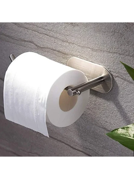Paslanmaz Çelik Yapışkanlı Tuvalet Kağıtlığı - Modern Tasarım ürün görseli 1