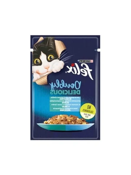 Çifte Lezzet Kedi Yaş Mama 85 gr, Somon ve Sardalya ürün görseli 1