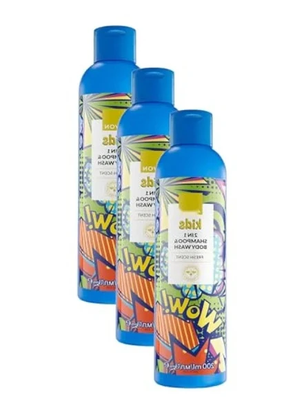 2'si 1 Arada Çocuk Şampuanı ve Vücut Losyonu - 200 ml Üçlü Set ürün görseli 1