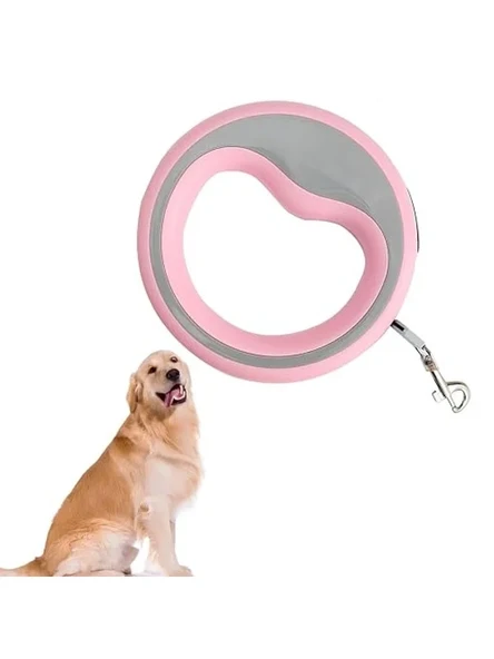 Geri Çekilebilir Otomatik Köpek Tasması, 2.5 Metre, Pembe ürün görseli 1
