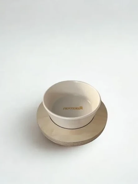 Beyaz Renkli 13 Cm Tek Tablalı Seramik Mama/Su Kabı ürün görseli 1