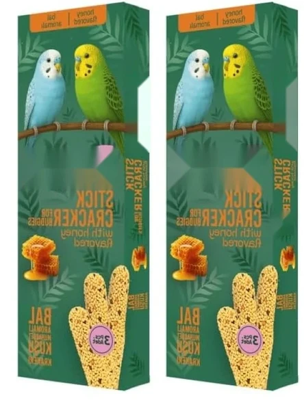 Bal Aromalı 3'lü Muhabbet Kuşu Krakeri, 2 Paket ürün görseli 1