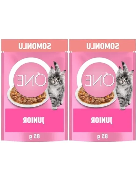 Somonlu Yaş Kedi Maması 85 Gram, 2'li Paket (Yavru Kediler İçin) ürün görseli 1