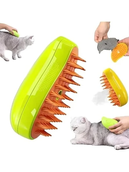 Yumuşak Silikon Başlıklı Buharlı Kedi ve Köpek Tarağı ürün görseli 1