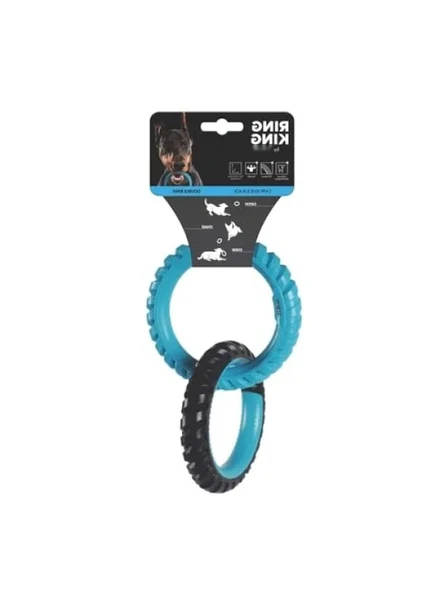 Güvenli Ring King Köpek Oyuncağı (Mavi/Siyah) ürün görseli 1