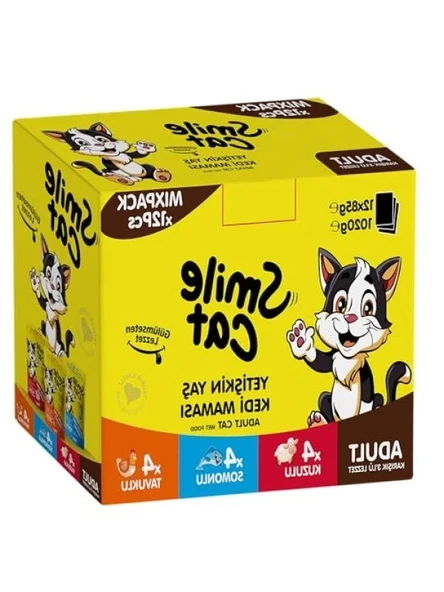 Cat Pouch Mix 12 Adet x 85 g Kuzu/Somon/Tavuklu ürün görseli 1