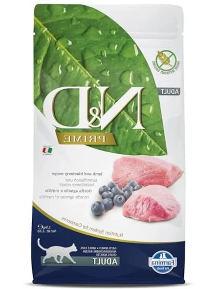 1,5 kg Tahılsız Kuzu Etli ve Yaban Mersinli Yetişkin Kedi Maması ürün görseli 1