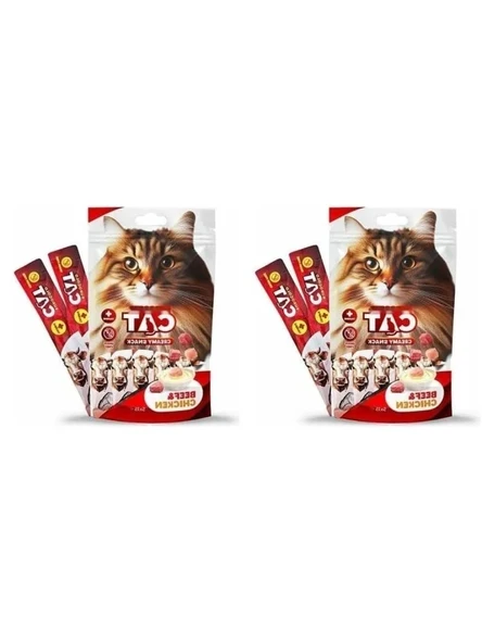 Dana-Tavuk Etli Sıvı Kedi Ödülü - 5x15 gr 2'li Paket ürün görseli 1