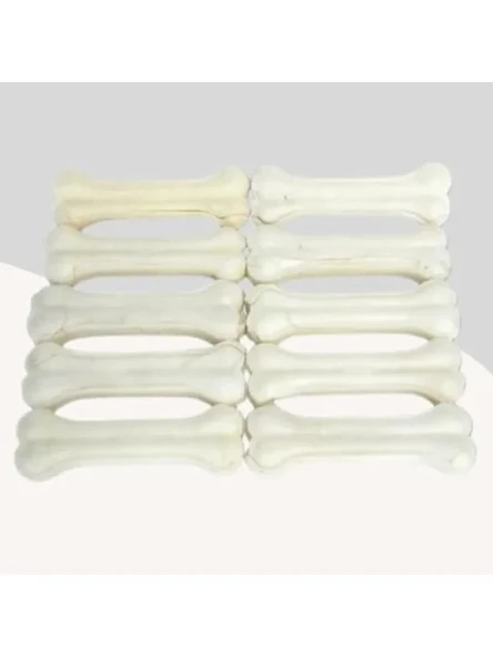 12Cm Beyaz Press Çiğneme Kemiği 10Lu Paket ürün görseli 1