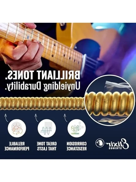 Ekonomik 3'lü Set Elektro Gitar Teli - Resim 3