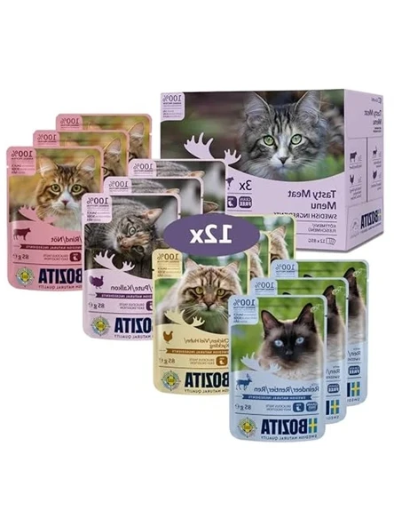12 x 85 g Pouch Torbasında Et Soslu Kedi Islak Mama ürün görseli 1