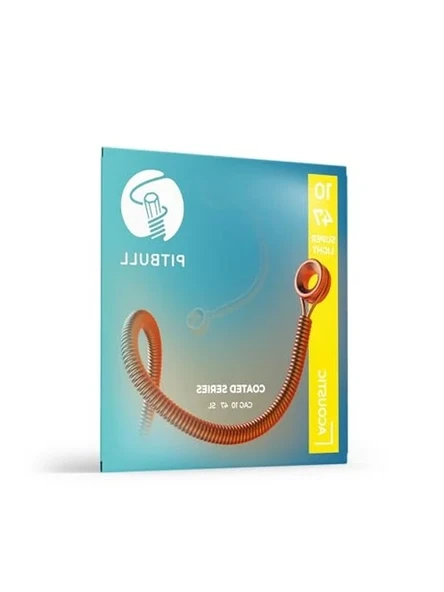 Pitbull Strings Coated Seri Akustik Gitar Teli – Uzun Ömürlü, Parlak Ton, Yüksek Dayanıklılık (CAG 10-47 SL) ürün görseli 1