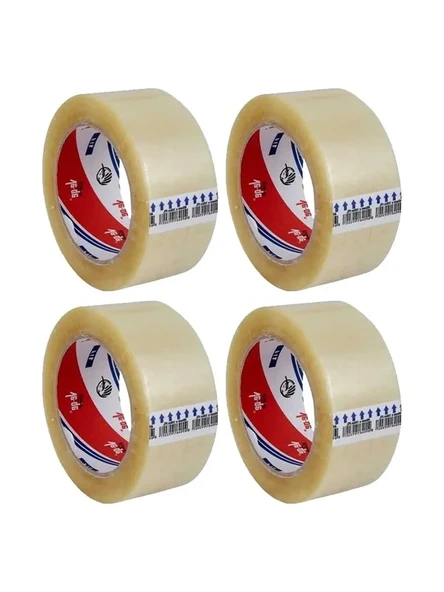 Şeffaf Koli Bandı, 45mm Genişlikte, 100 Metre Uzunlukta, 4 Adet ürün görseli 1
