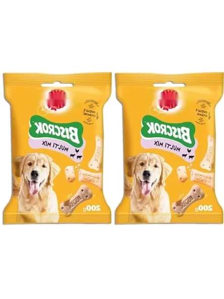 Köpekler İçin Besleyici Ödül Bisküvisi, 200 gr x 2'li Paket ürün görseli 1