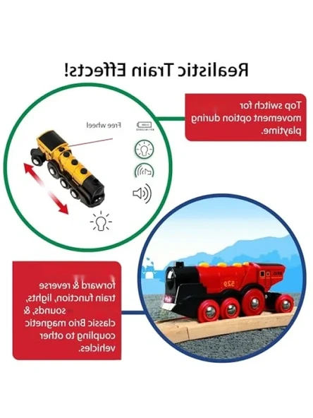 Altın Renkli Lokomotif Oyuncak - Resim 3