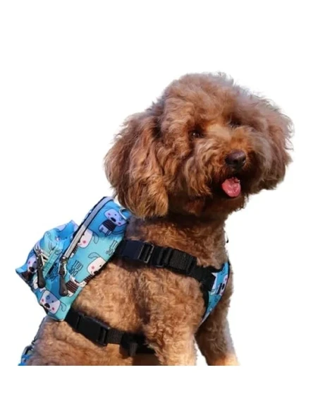 Su Geçirmez Köpek Sırt Çantası - Çantalı Göğüs Tasması, Ayarlanabilir, Büyük Boy ürün görseli 1