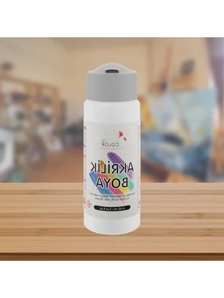 Dayanıklı Beyaz Akrilik Boya - 60 ml - Resim 2