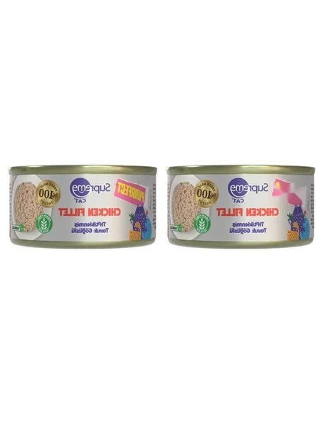 Tiftiklenmiş Tavuk Göğsü Konserve Kedi Maması 70 gr (2 Paket) ürün görseli 1