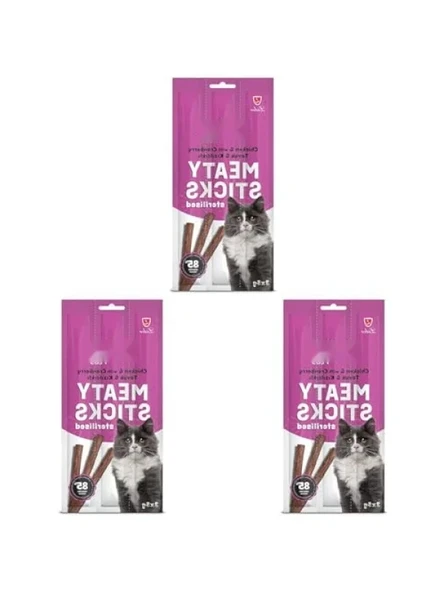 Tavuk ve Turna Yemişi İçeren Kedi Çubuğu, 15 Gr, 3'lü Paket ürün görseli 1