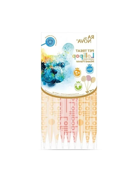 Lezzetli Karışık Lolipop Ödül, 6'lı Paket, 8g ürün görseli 1