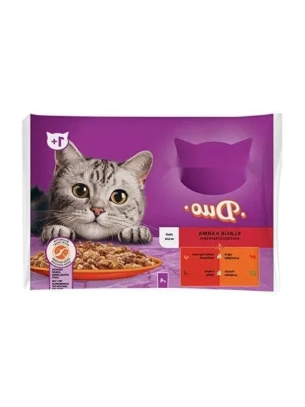 Karma Lezzetler İçeren Yetişkin Konserve Kedi Maması 4 Adet 85 Gr ürün görseli 1
