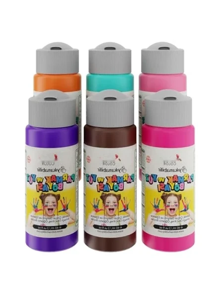 6'lı Tamamlayıcı Renkler Parmak Boyası Seti - 60 ml ürün görseli 1