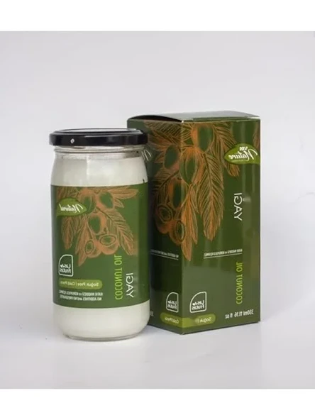 %100 Doğal Soğuk Sıkım Hindistan Cevizi Yağı 330 ml ürün görseli 1