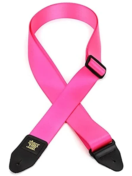 Yüksek Kalite Gitar Askısı, Neon Pembe Renk ile ürün görseli 1