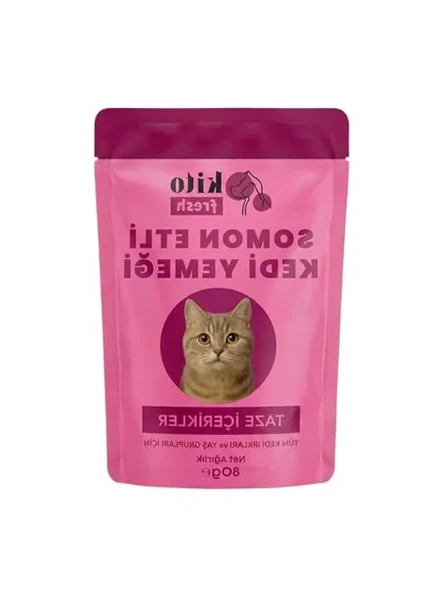 Kito Fresh Somonlu Kedi Yemeği 80 g ürün görseli 1