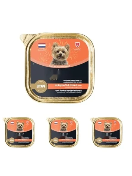 Kuzu ve Kabaklı Mini Küçük Irk Yetişkin Köpek Maması, 85 gr (4 Paket) ürün görseli 1