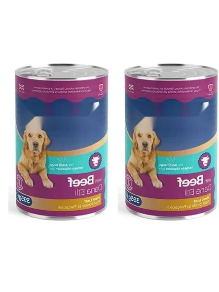Dana Etli Parça Yetişkin Köpek Pate Konservesi 395 Gr 2li Paket ürün görseli 1