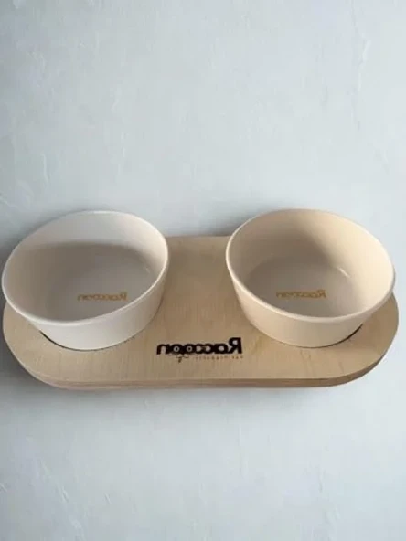 13 Cm Çift Tablalı Seramik Mama/Su Kabı ürün görseli 1